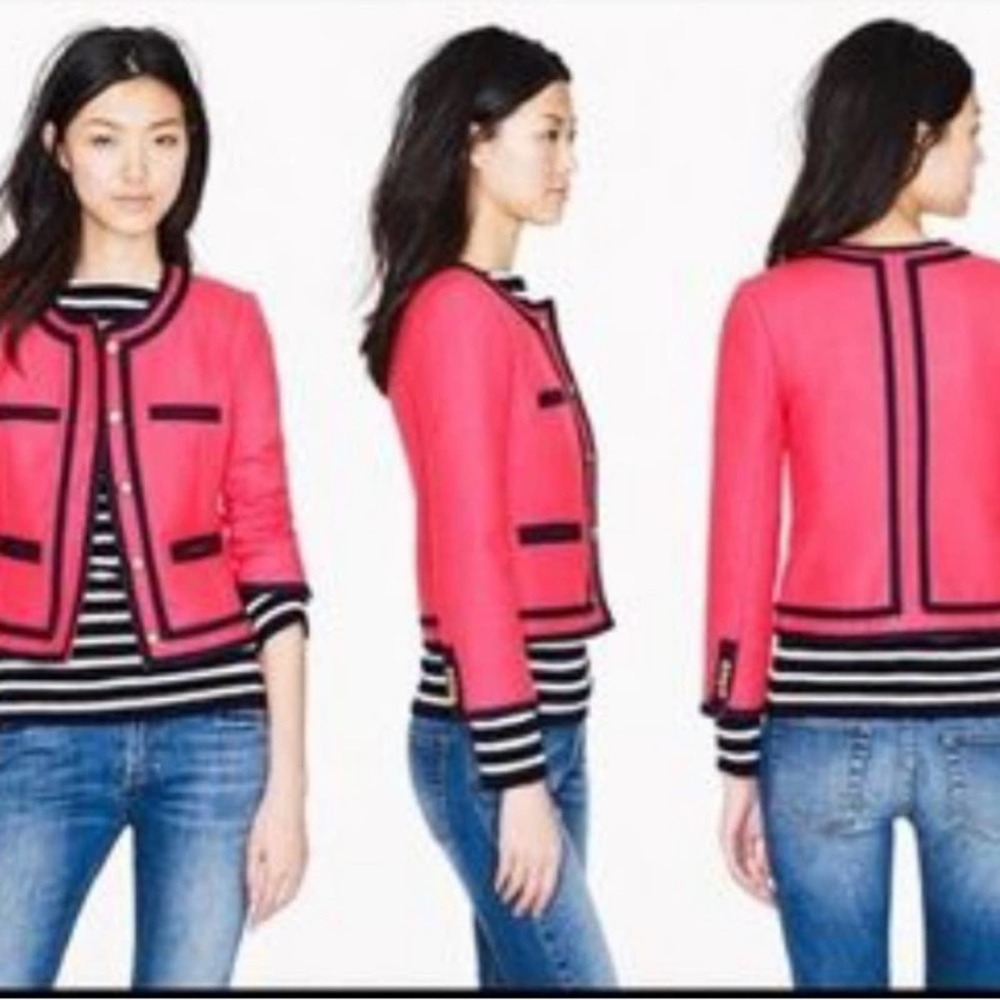J Crew Double Serge Berry Wool Blazer